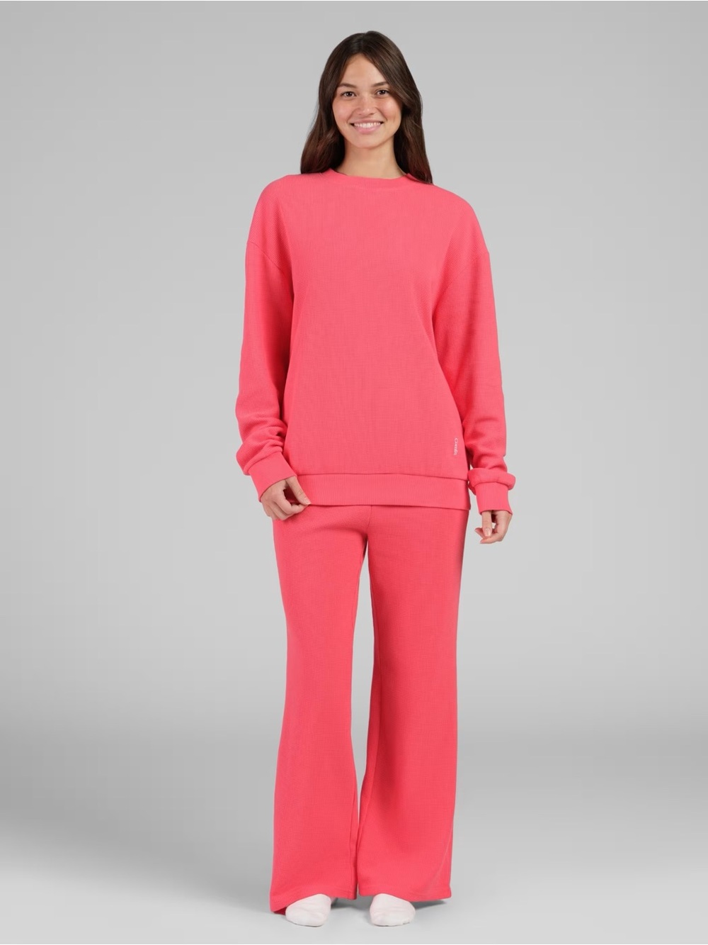 Comfrt Waffle Relaxed Straight Leg Pant - Picture 13 of 13